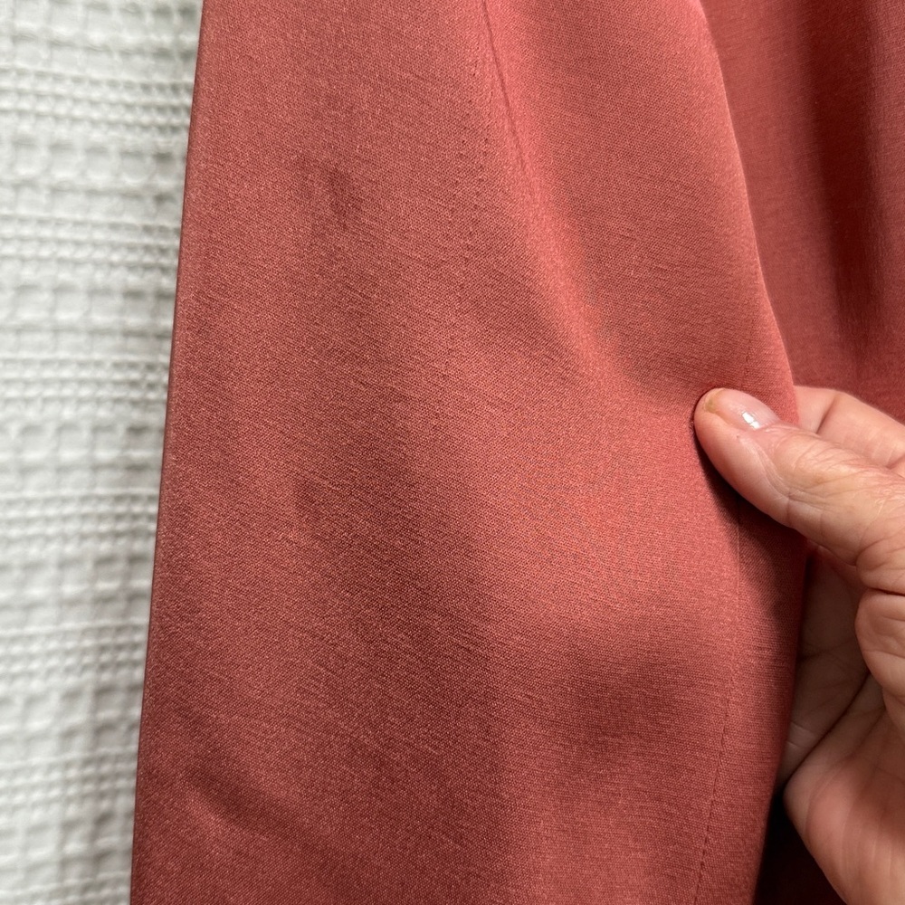 LOFT Satin Coral/salmon Pink Women's Blazer SZ 16P petite holiday wedding luxury - Picture 9 of 10